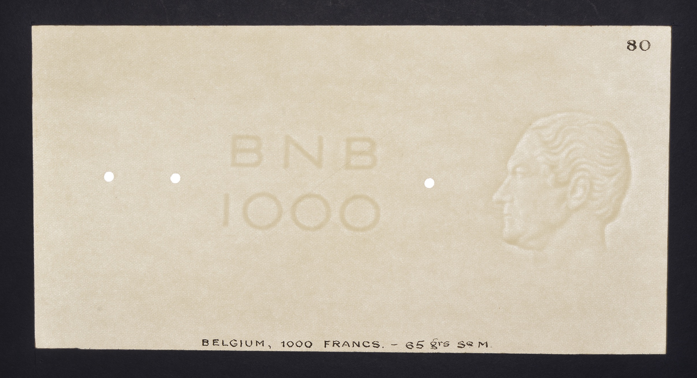 Banque Nationale de Belgique, watermarked papers for 5 Francs (3), 1922-38, 20 Francs (2),... - Image 7 of 9