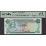 Central Bank of the Bahamas, $1, 1974, serial number A/1 205516, Donaldson signature, in...