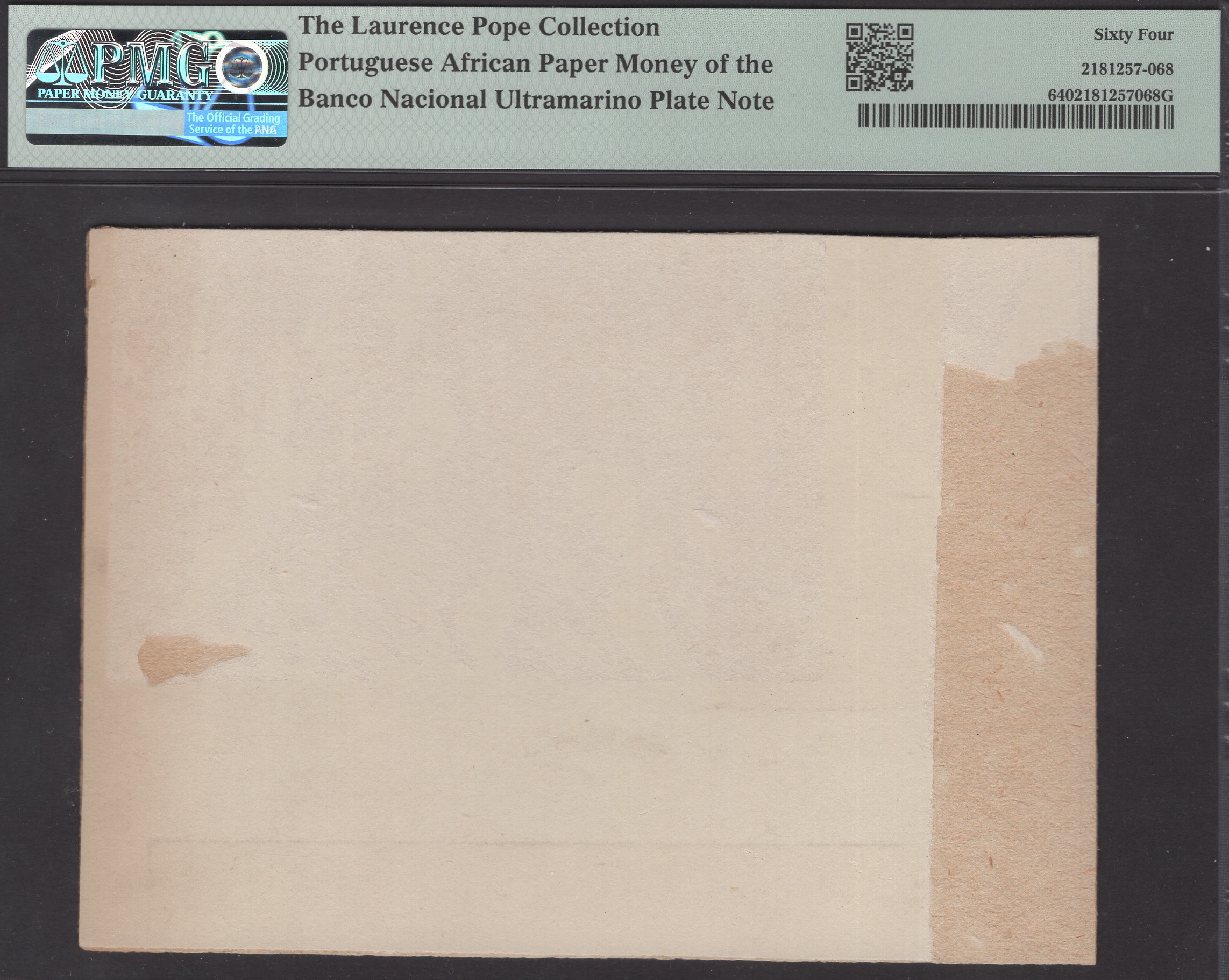 Banco Nacional Ultramarino, Mozambique, obverse and reverse archival photographs showing... - Bild 4 aus 4