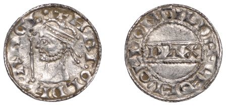 Harold II (1066), PAX type with Sceptre [BMC I; N 836; S 1186], Penny, Guildford, Leofwold,...