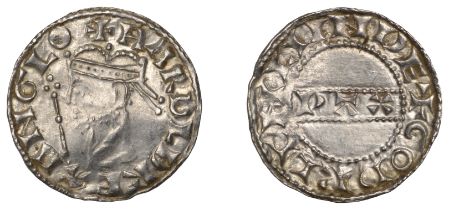 Harold II (1066), PAX type with Sceptre [BMC I; N 836; S 1186], Penny, London, Godric, Gp A,...