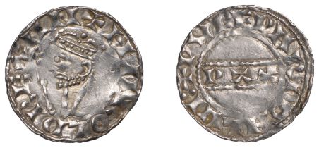 Harold II (1066), PAX type with Sceptre, Penny, London, Wulfweard, Gp B, +harold rex an, rev...