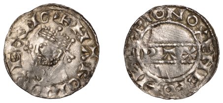 Harold II (1066), PAX type with Sceptre, Penny, Oxford, Ã†lfwi, Gp B, +harold rex ng, rev. +i...