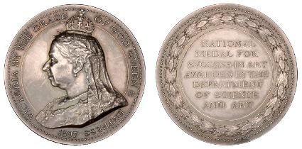 General, Department of Science and Art, Queen's National Medal, 1897, a silver award by F. B...