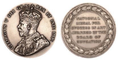 General, Board of Education, National Medal [1911], a silver award by P. Metcalfe, crowned b...