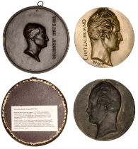 FRANCE, FranÃ§ois-Marius Granet, 1827, a bronze portrait plaquette by Pierre-Jean David, call...