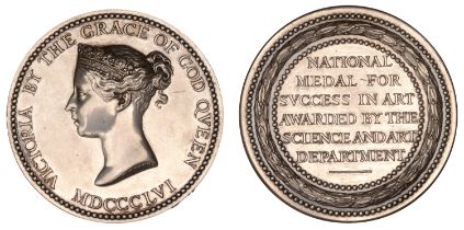 General, Department of Science and Art, Queen's National Medal, 1856, a silver award by W. W...