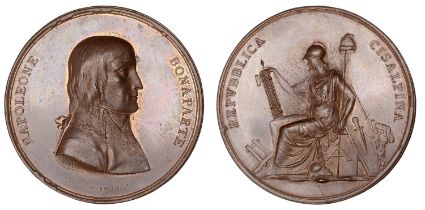 ITALY, Foundation of the Cisalpine Republic, [1797], a copper medal by L. Manfredini, bust o...