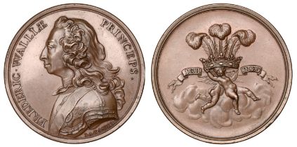 Frederick, Prince of Wales, [c. 1744-7], a copper medal by J.-A. Dassier, armoured bust left...