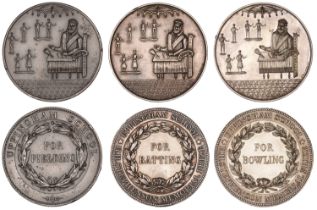 Local, RUTLAND, Uppingham College, silver award medals (3), unsigned (by A. Wyon), Archdeaco...