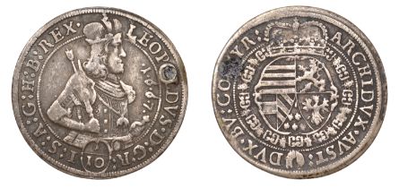 Austria, Leopold I, Tenth-Thaler, 1667, Hall, date in obv. field, 3.84g/12h (MT 718; KM 1248...