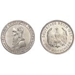 Germany, Weimar Republic, 3 Reichsmark, 1927f, 450th anniversary of the foundation of TÃ¼bing...