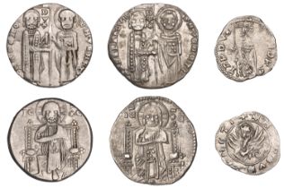 Italy, VENICE, Andrea Dandolo (1343-54), Grosso, 2.16g/11h; together with a similar coin of...