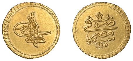 Ahmed III, Findik, Misr 1115h, 3.47g/12h (OC 23-041; ICV 3275). Good very fine Â£200-Â£260