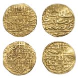 Suleyman I, Sultanis (2), Misr, dates off flan, 3.48g/3h, 3.38g/9h (A 1317; ICV 3158) [2]. V...