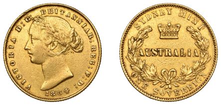 Australia, Victoria, Sovereign, 1864, Sydney (KM. 4; F 10). Some surface marks, otherwise ve...