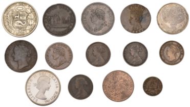 Argentina, Buenos Aires, 2 RÃ©ales, 1855 (KM. 9); together with miscellaneous coins from Cana...