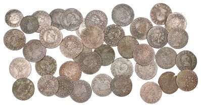 France, Louis XIII (1610-1643), Doubles Tournois (38), 1611t, 1612m, 1614d, 1614x, 1615a, 16...