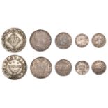 France, Italy, Kingdom of Napoleon, Lira, 1814m (MIR 492/9); 10 Soldi, 1810m (MIR 494/3); 5...