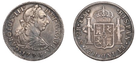 Mexico, Charles III, 2 RÃ©ales, 1774fm, Mexico City (CalicÃ³ 660; KM. 88.2). Good very fine or...