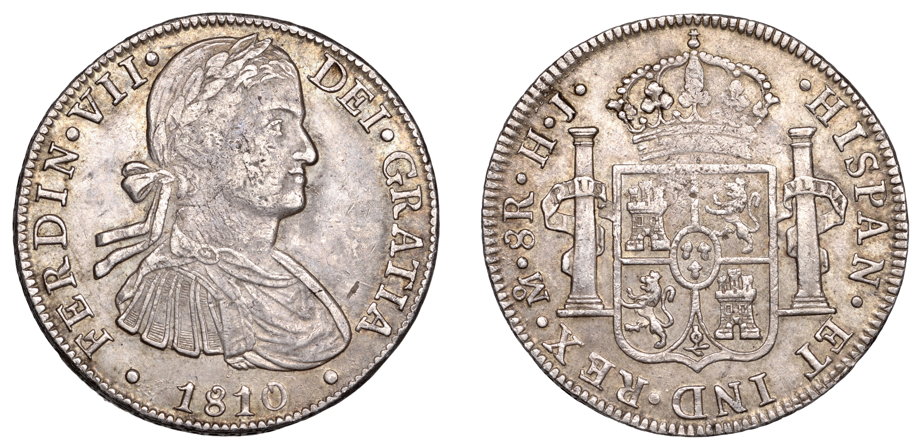 Mexico, Ferdinand VII, 8 Reales, 1810hj, Mexico City, 26.98g/12h (CCT 495; CayÃ³n 15821). Goo...