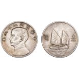 China, REPUBLIC, Sun Yat-sen, 'Junk' Dollar, yr 23 [1934] (L & M 110; KM. Y345). Extremely f...