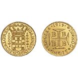 Brazil, John V, 4000 RÃ©is, 1719b, 10.78g/6h (Gomes 103.06; KM 106; F 30). Lightly cleaned, o...