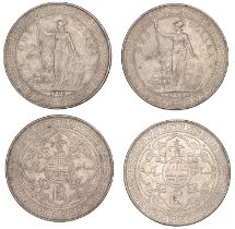 British Colonies, Trade Dollars (2), both 1900b (Prid. 6; KM. T5) [2]. Nearly very fine, cle...