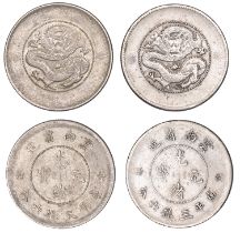 China, REPUBLIC, Yunnan, 50 Cents (2), undated [1911-15] (L & M 422; KM Y257, Y257.1) [2]. A...