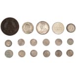 Haiti, Republic, 50 Centimes, yr 25 [1828] (KM. 20); other minor World silver coins (15), fr...