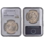 Mexico, Republic, 8 Reales, 1884br, Guanajuato (KM 377.8). Extremely fine [certified and gra...