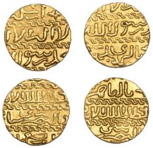 Mamluk, al-Ashraf Barsbay, Ashrafis (2), mint off flan, 839h, 3.42g/12h, al-Qahira, date off...