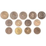 France, Charles X (1824-1830), 10 Centimes (3), 1825a, 1827h, 1828a (Lec. 304-6); 5 Centimes...