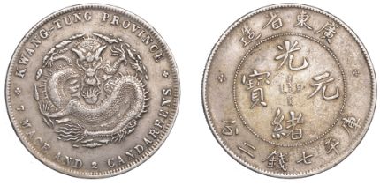 China, EMPIRE, Kwangtung, Dollar, undated [1890-1908], 26.70g/12h (L & M 133; KM Y203). Ligh...