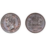 France, Louis Philippe (1830-1848), Essai 2 Centimes, 1842, by Barre, 3.02g/6h (VG 2935). Go...