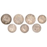 France, Second Republic (1848-1852), 50 Centimes (3), 1850bb, 1851a, 1852a (Gad. 411-2); 20...