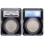 Germany, Weimar Republic, 5 Reichsmark, 1925a (Dav. 965; KM 47). Extremely fine [certified a...