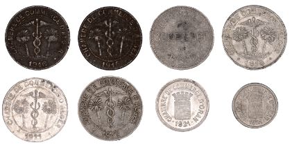 France, Colonies, Algiers, Chambre de Commerce, 10 Centimes (5), 1916 (3), 1918, 1921 (Gad....