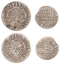 Denmark, Christian V, 2 Skilling, 1681gs, Copenhagen, 1.00g/12h (Hede 74B; KM 358); Frederik...