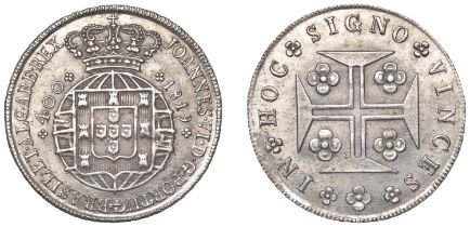 Portugal, John VI, 400 RÃ©is, 1819, 14.97g/6h (Gomes 12.02; KM 358). About extremely fine Â£6...