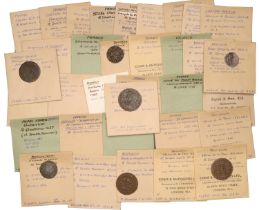 France, Feudal, Base metal coins (36), mostly 17th century Doubles Tournois from Avignon (2)...