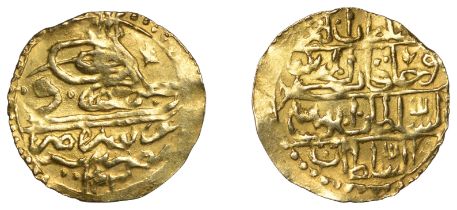 Selim III, Half-Zeri Mahbub, Misr 1203h, ba, 1.27g/11h (Lec. 20; KM 151; ICV 3446). Wavy fla...