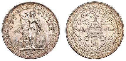 British Colonies, Trade Dollar, 1909b (Prid. 6; KM. T5). Sometime cleaned, a few rim nicks,...