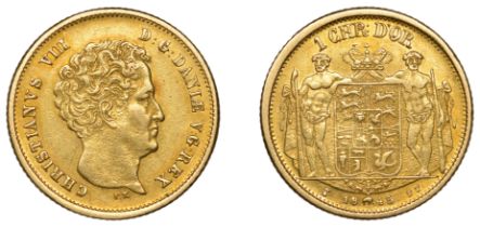 Denmark, Christian VIII, Christian d'or, 1845ff, Altona, 6.61g/12h (Hede 2; KM 730; F 290)....