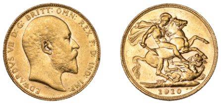 Canada, Edward VII, Sovereign, 1910c (M 185; S 3970). About extremely fine, a few rim nicks...