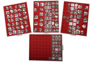 China, Assorted cash coins (approx. 135), various types, some identified, contained in four...