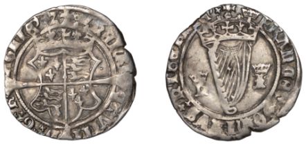Henry VIII (1509-1547), First Harp issue (1534-40), Groat, mm. crown, h i (Jane Seymour), 2....