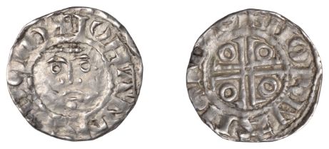 John (as Lord, 1172-1199), Second coinage, Halfpenny, type Ib, Dublin, Norman, norman on dv,...