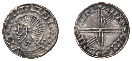 Hiberno-Scandinavian Period, Phase III, Penny, Dublin, in imitation of Long Cross coinage, d...