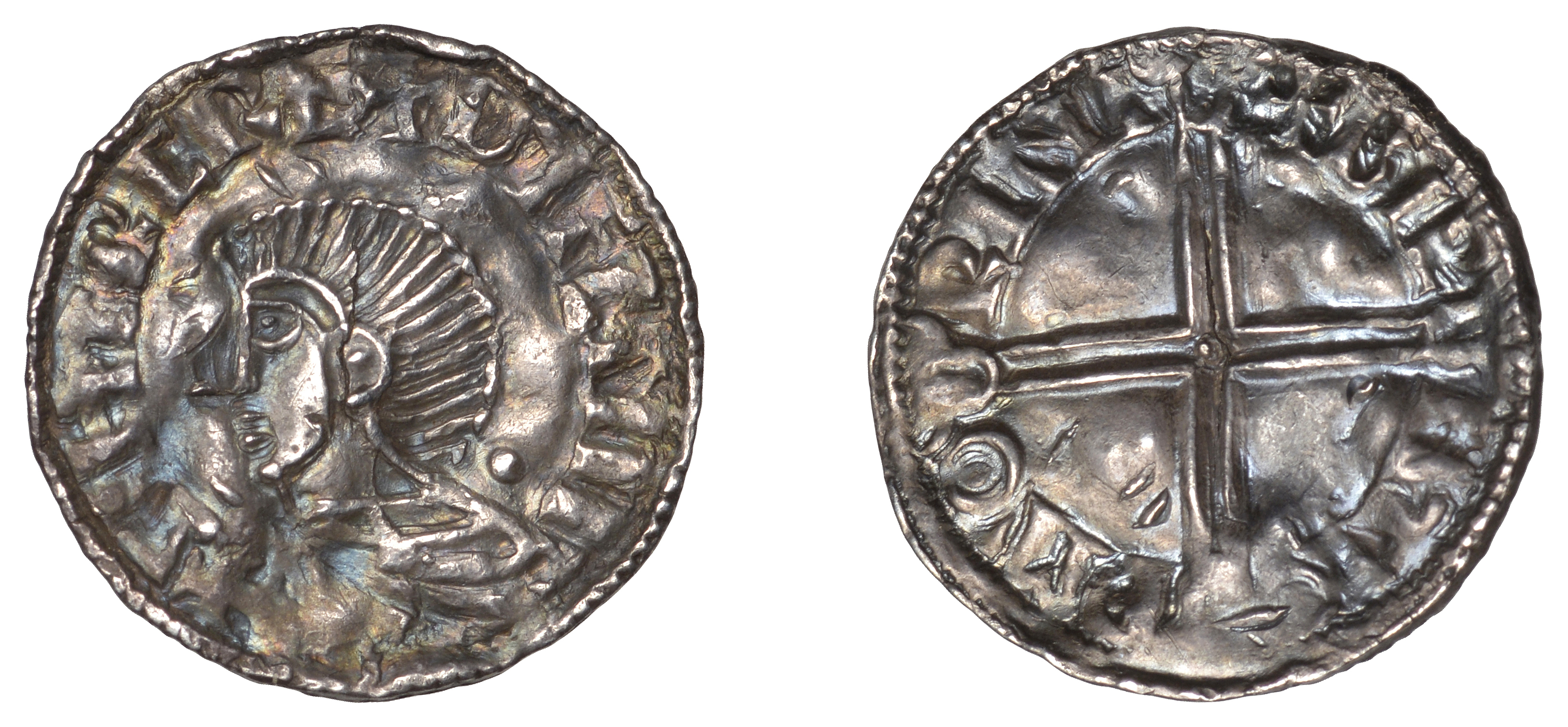 Hiberno-Scandinavian Period, Phase I, Penny, 'Winchester', Byrhtnoth, in imitation of Long C...